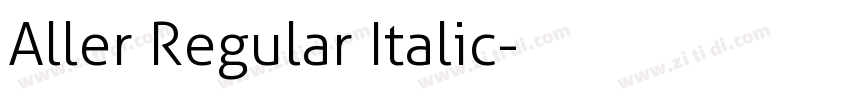 Aller Regular Italic字体转换
